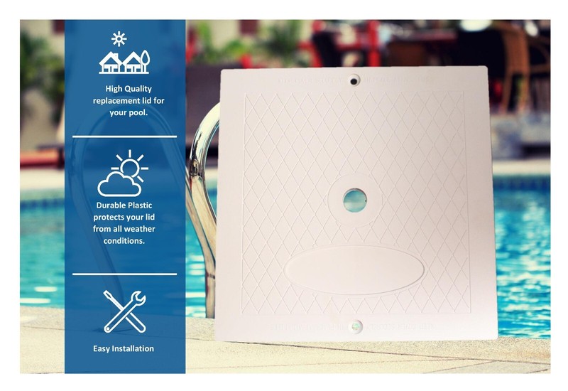 2 Pack Tan Hayward Square 10" Pool Skimmer Deck Lid SP1082 SPX1082E Aftermarket gallery
