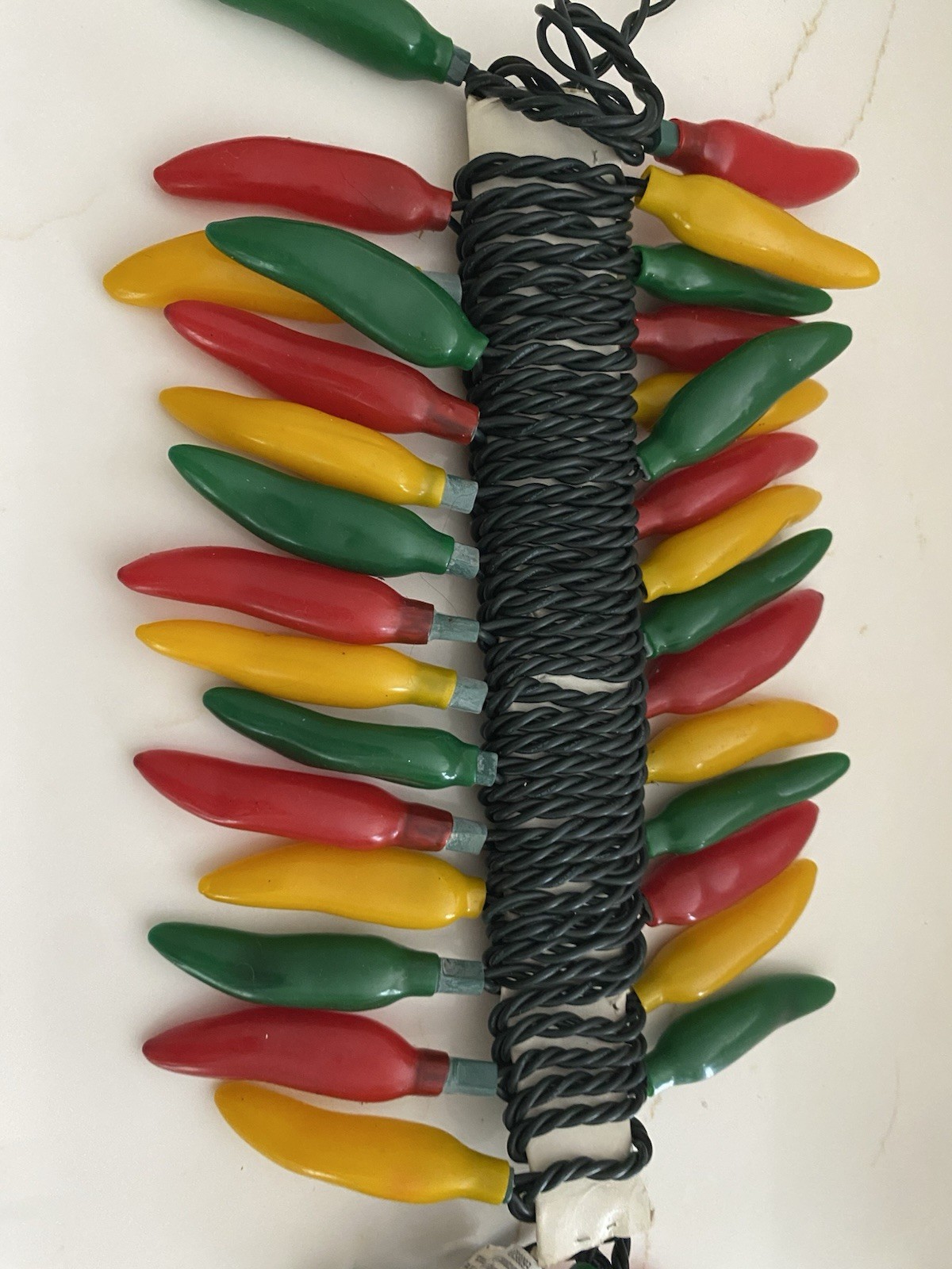 Chili Pepper Lights String of 33 Rubber Red Yellow Green red - summer patio gallery