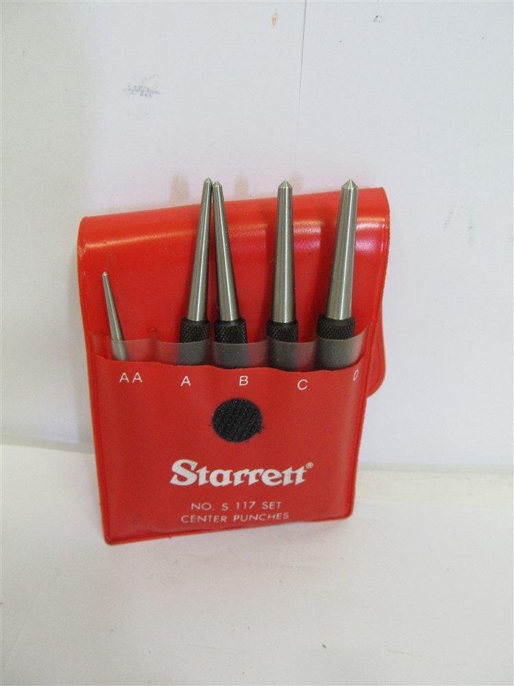 Starrett S117 , Center Punch, 5 pc. set - 1/16", 5/64", 3/32", 1/8", 5/32" gallery