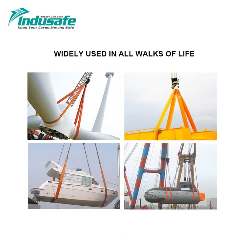 Indusafe Rigging Moving Lifting Straps Industrial Web Sling 3100LBS 3/6/9 FT 5:1 gallery