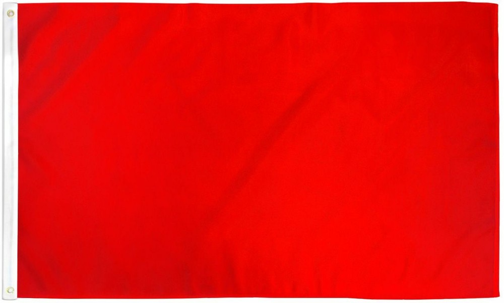 Red Solid Color Flag 2x3ft Blank Sublimation Flag Bright Red Signal Flag