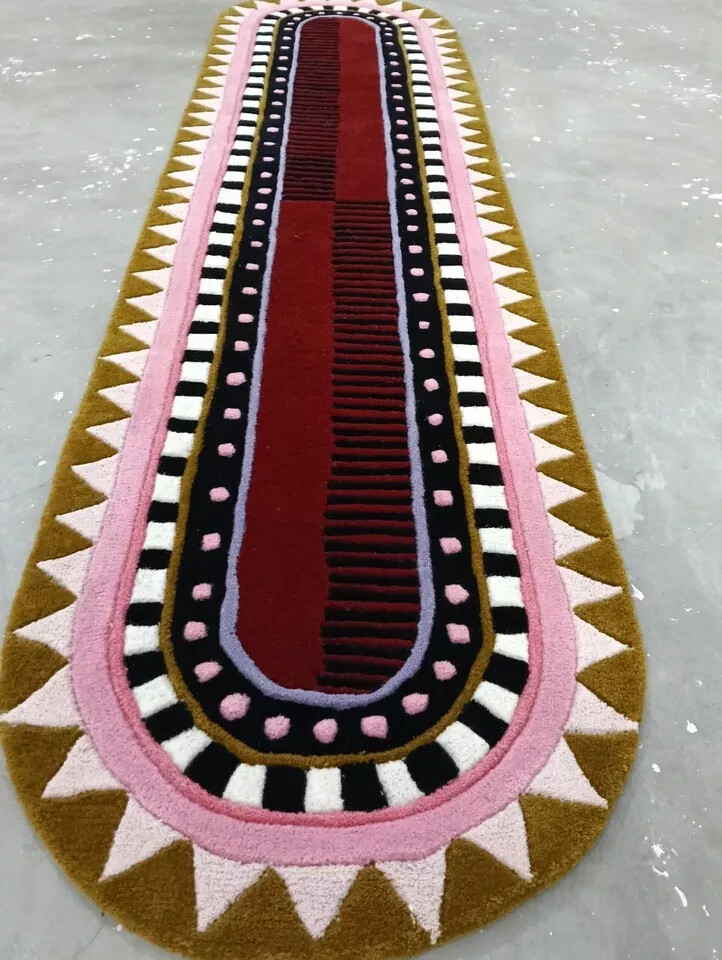 Traditional Design Runner Size Hand Tufted Rug Handmade Rug Pure 100%Nz Wool Rug gallery