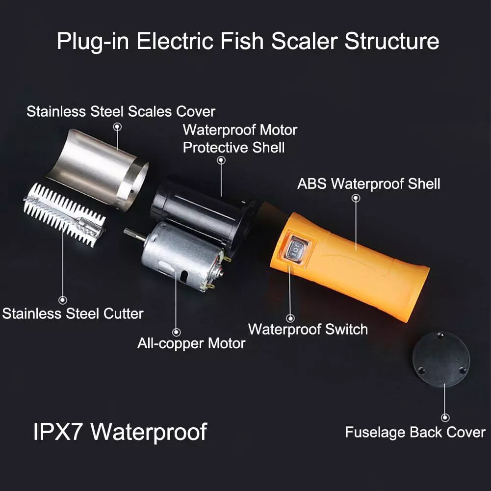 Speder Fish Scaler Corded Electric Fish Scale Remover Scraper Cleaner Kit gallery