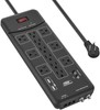 9-FT Cord Power Strip Surge Protector 4050Joules, 2-USB(3.1A) Ethernet, 1875W gallery