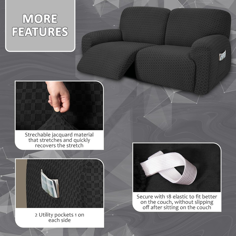 Extra Wide 75" - 100", Reclining 2 Seater Sofa, Extra Wide Reclining Love Seat S gallery