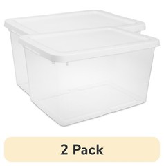 Sterilite 20 Quart Small Storage Bin Plastic Container with Snap On Lid 2pk