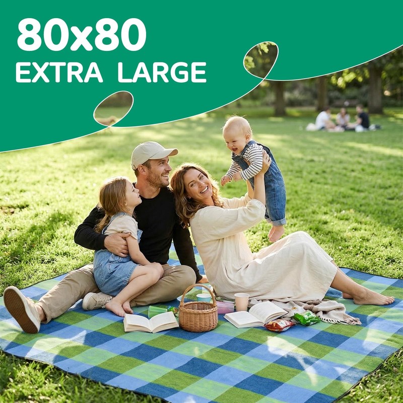 Picnic Blanket Waterproof Foldable Extra Large Outdoor Camping Beach RYCHIC gallery