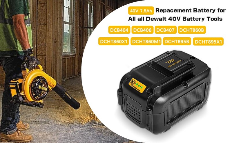 40V 5Ah/7.5Ah/12.0Ah Battery Replace For DEWALT 40V MAX XR Lithium DCB404 DCB406 gallery