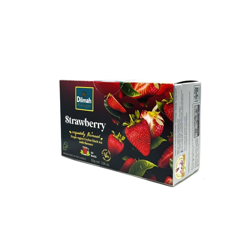 Dilmah Strawberry Flavored Ceylon Black Tea - 20 Tea Bags X 6 Packs gallery