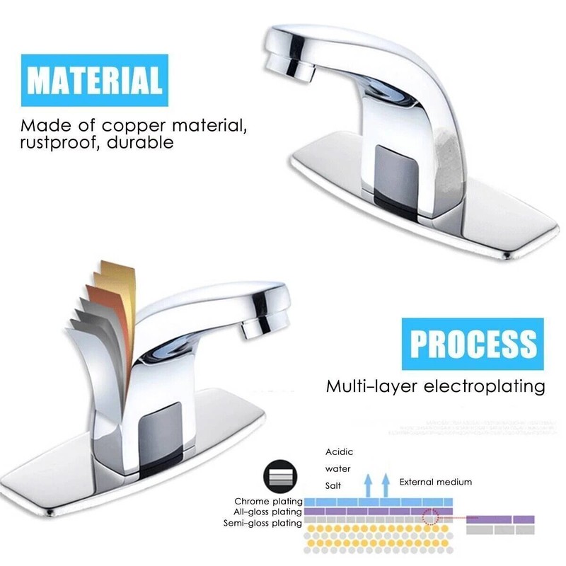 Smart Automatic Infrared Sensor Faucets Touchless Bathroom Basin Sink Faucet gallery