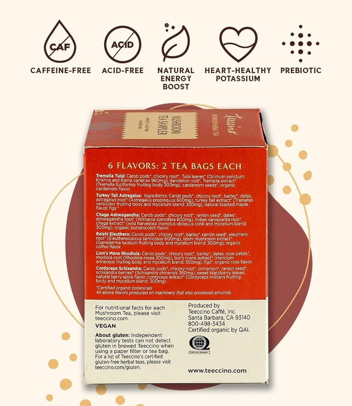 Tea - Adaptogen Tea Sampler - 12 Tea Bags - Your With Mushrooms and Adaptogen... gallery