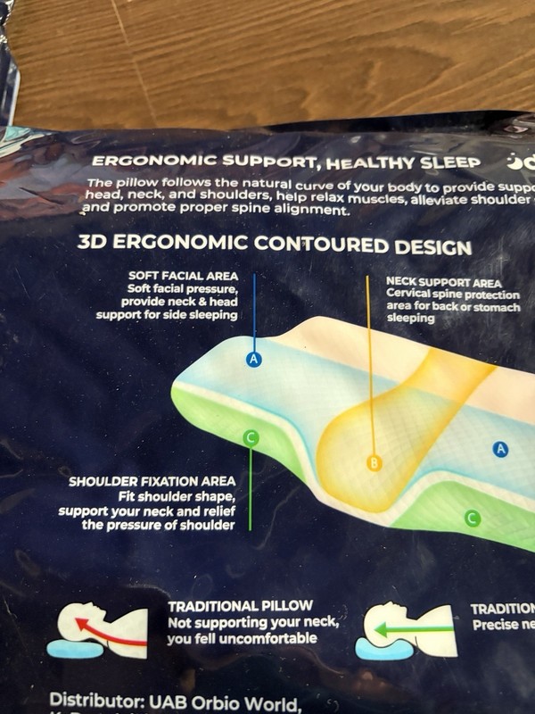 Derila Ergo Pillow Standard Memory Foam Ergo Edition / NEW!!! gallery