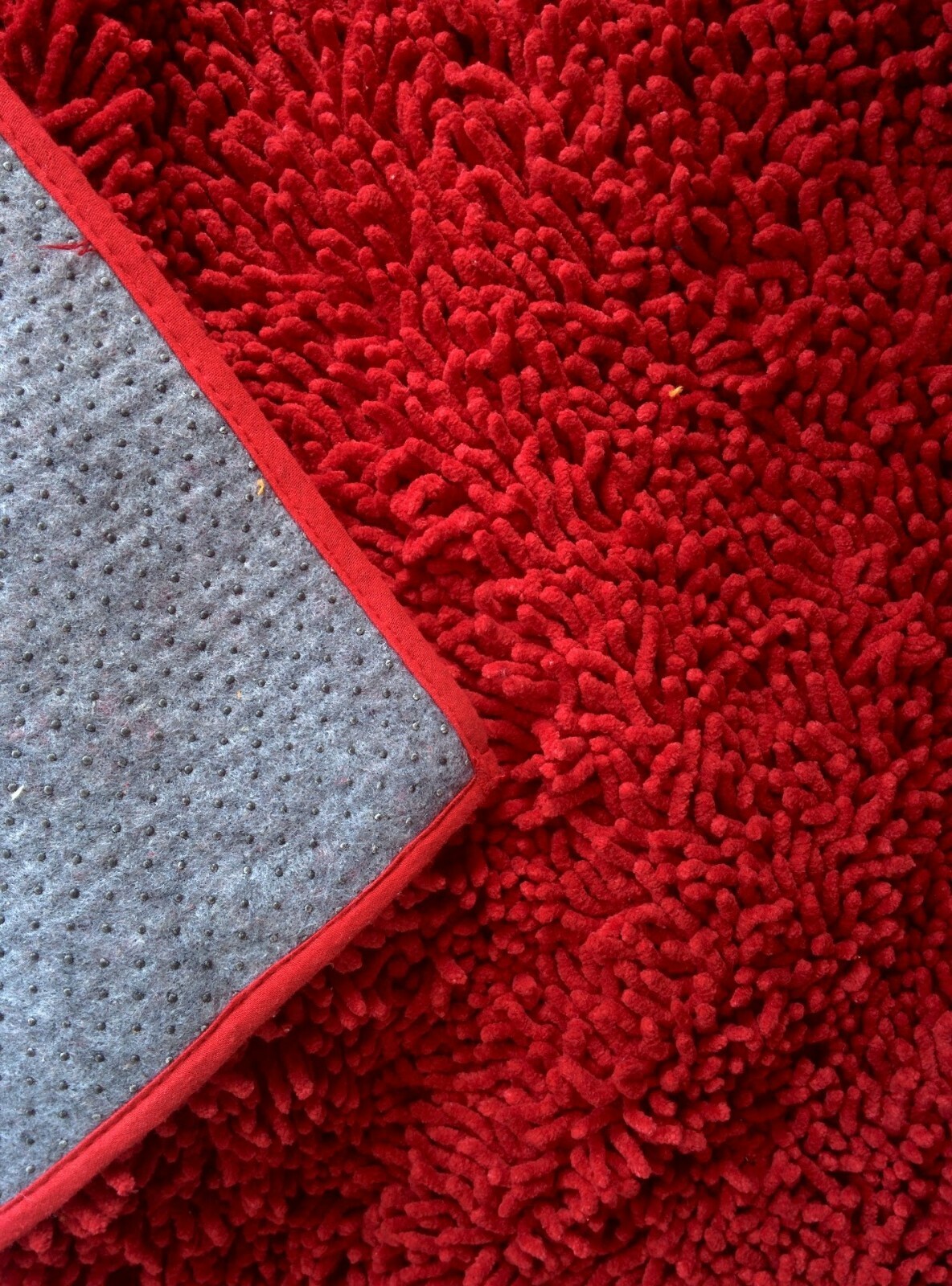 Cotton Shag Chenille Raspberry Red Rectangular Bath Bathroom Mat Rug Doormat gallery