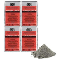 Ardex Feather Finish, Self-Drying, Cement Based Finishing 4 x 10 lbs Bag, Grey