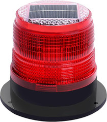 Solar Strobe Warning Light: Strong Magnetic Base Waterproof Traffic Light,Solar