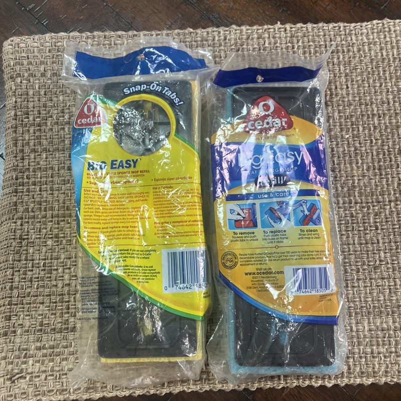 O Cedar Big Easy Flat Sponge Mop Refill Super Absorbent Sponge New - Lot of 2 gallery