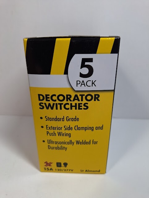 50 Hubbell Almond Decorator Rocker Wall Light Switches gallery