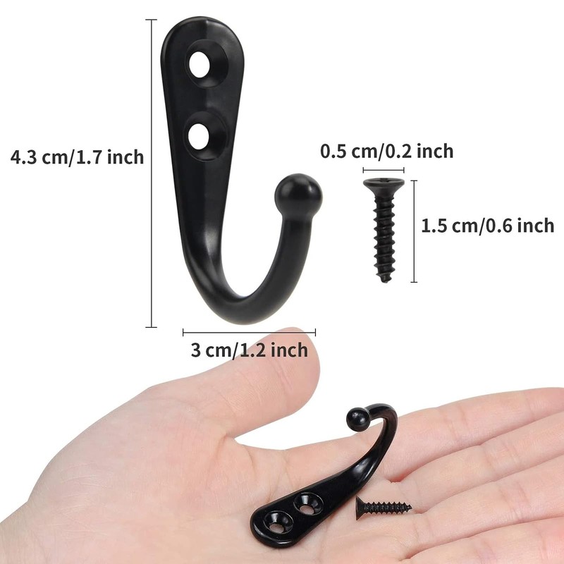 60 Pack Wall Hooks for Hanging, Heavy Duty Small Coat Hooks Wall Mounted for ... gallery