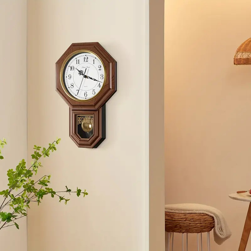 Pendulum Wall Clock with Battery Operated - Decorative Wall Clocks for Decor gallery