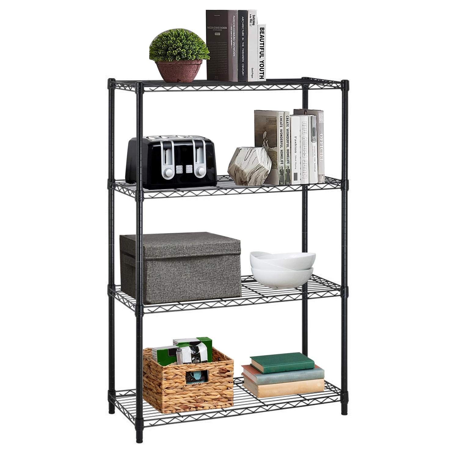 14x36x54 Inch 4-Shelf Storage Shelves Heavy Duty Shelving Unit for Kitchen Metal gallery