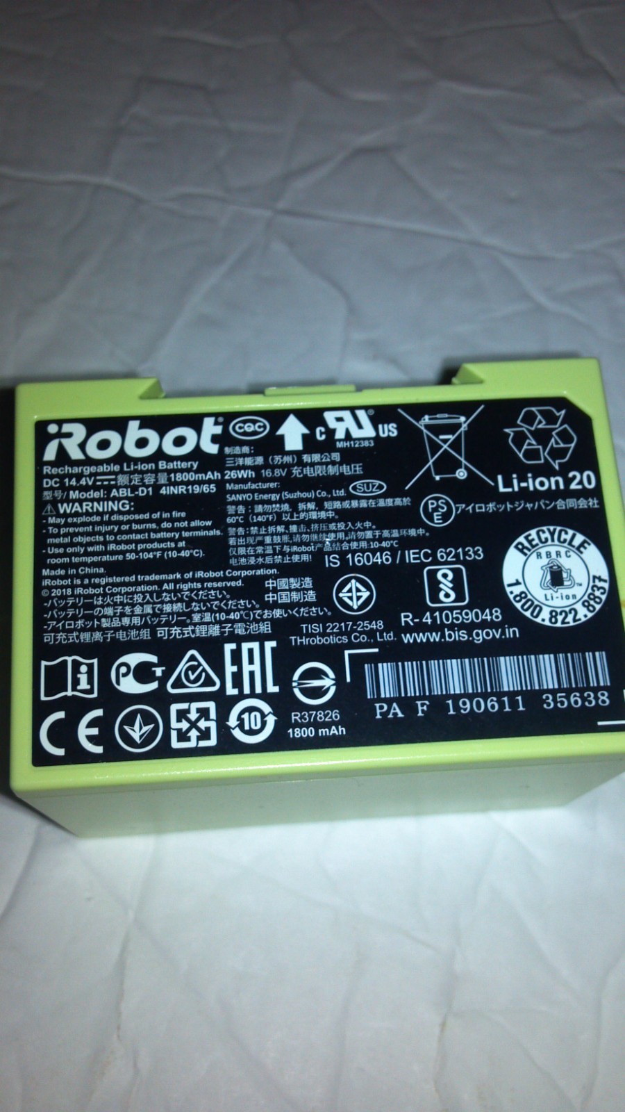 1 OEM + 1 NOEM Battery iRobot Roomba e5 e6 i1 i2 i3 i4 i5 i6 i7 i7+i8+ j5+ J6 J7 gallery