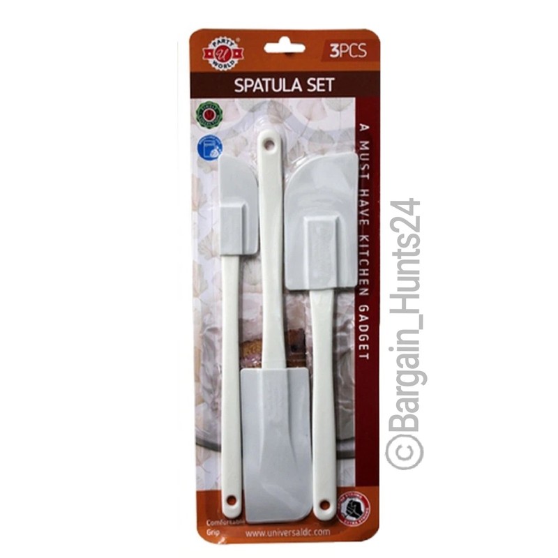 3Ct. Rubber Spatula Kitchen Utensils Set for Scraping Cooking Baking (Pack of 1) gallery