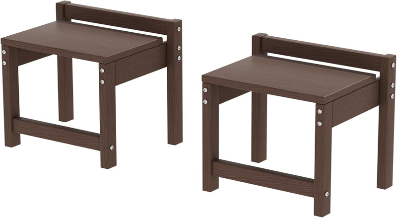 Stackable HDPE Foot Stool - All-Weather Indoor/Outdoor Seating for Patio, Living gallery