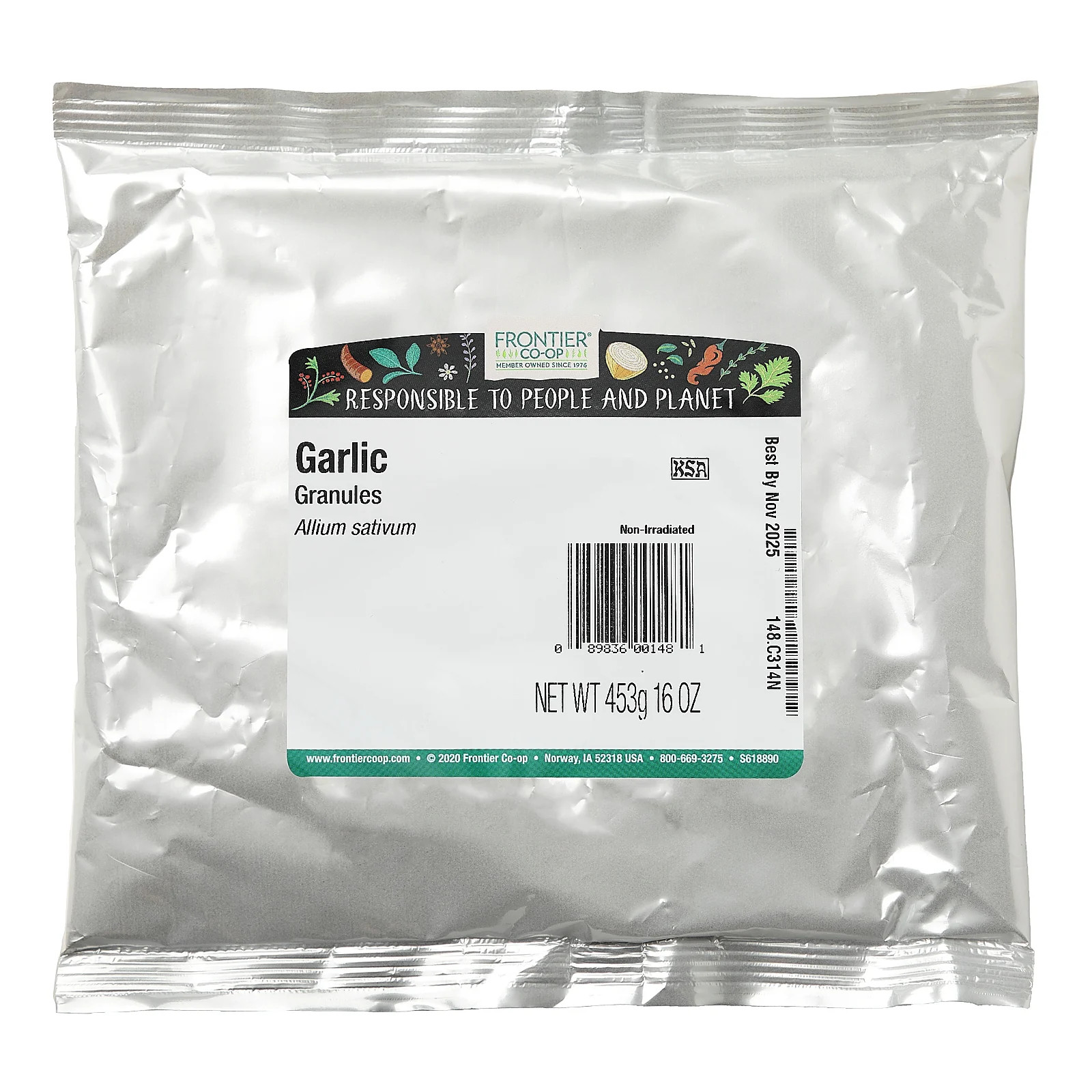 Frontier Natural Products Granulated Garlic 16 oz 453 g Kosher gallery