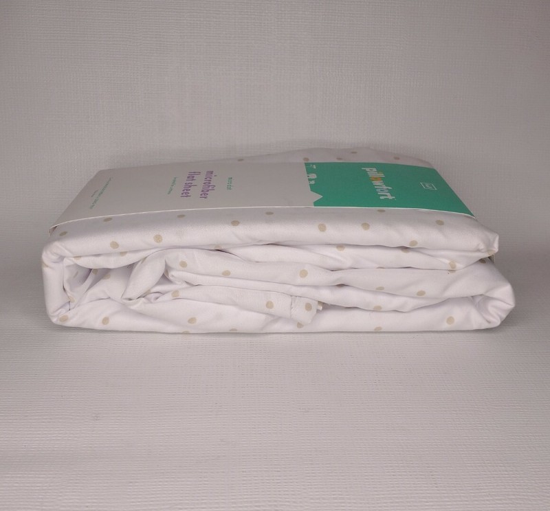 Pillowfort Microfiber Full Flat Sheet 81" x 96" Micro Dot Pattern New gallery