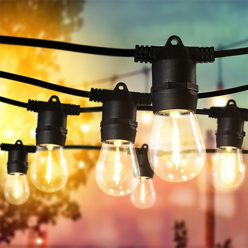 27ft String Lights S14 LED Shatterproof IP65 for Outdoor Garden Patio Yard Decor gallery