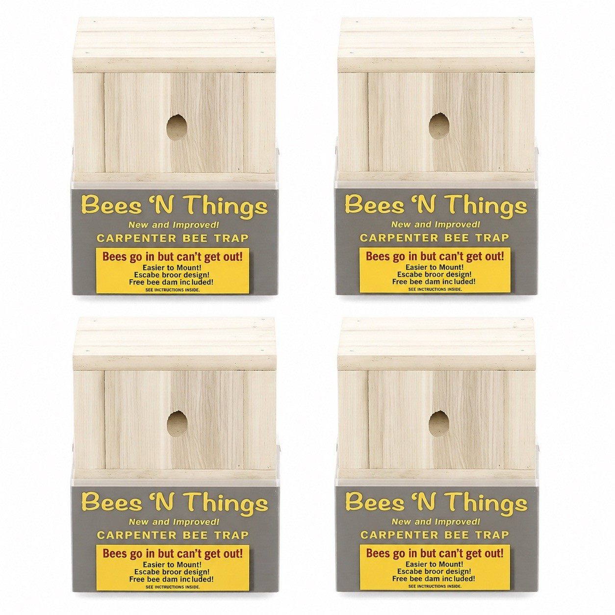 New Bees 'N Things Outdoor Carpenter Bee Traps - Lot of 4 gallery