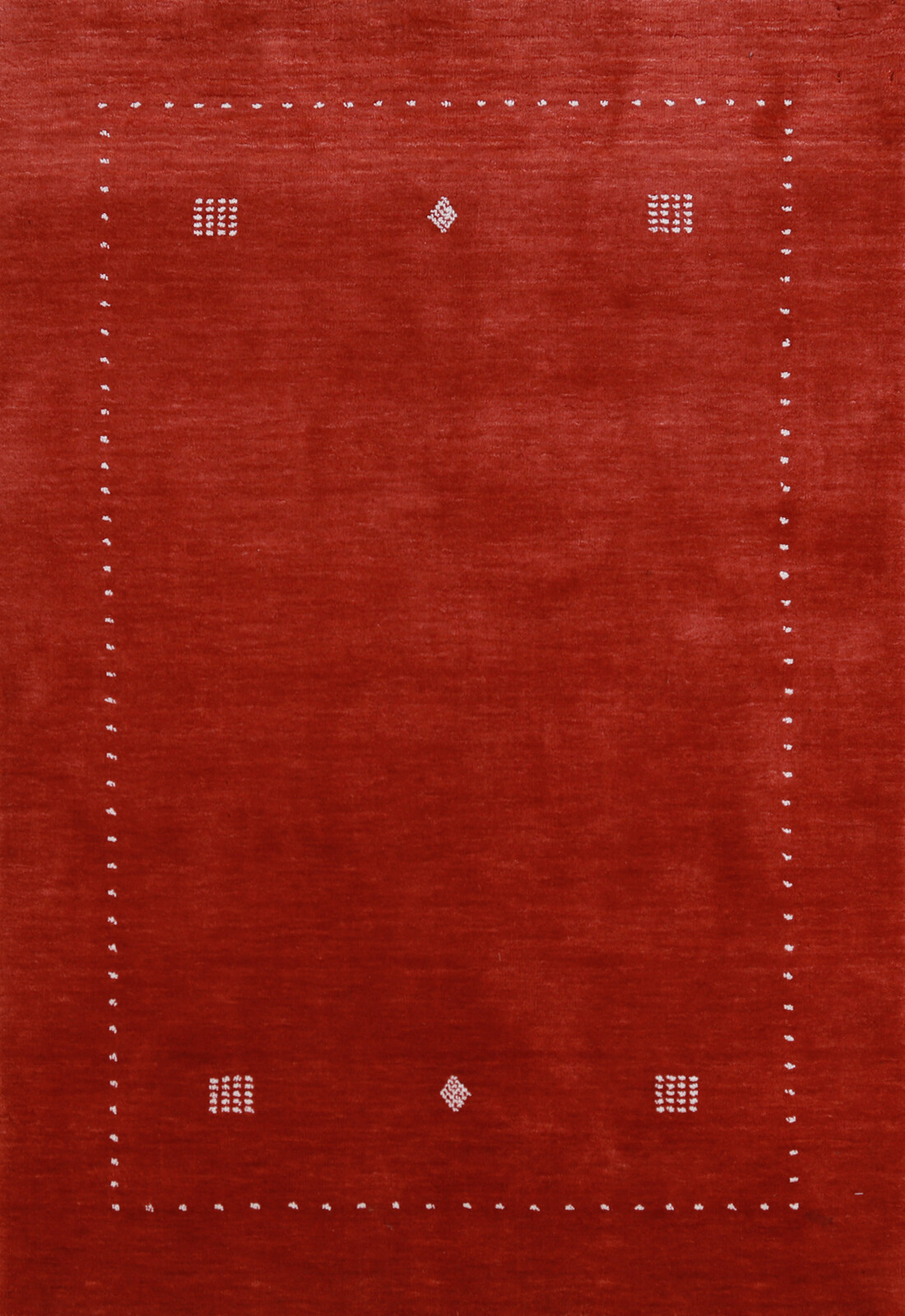 Rust/ Ivory Bordered Handmade Wool Gabbeh Indian Rug 3x5 ft. Foyer Carpet gallery