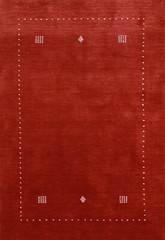 Rust/ Ivory Bordered Handmade Wool Gabbeh Indian Rug 3×5 ft. Foyer Carpet