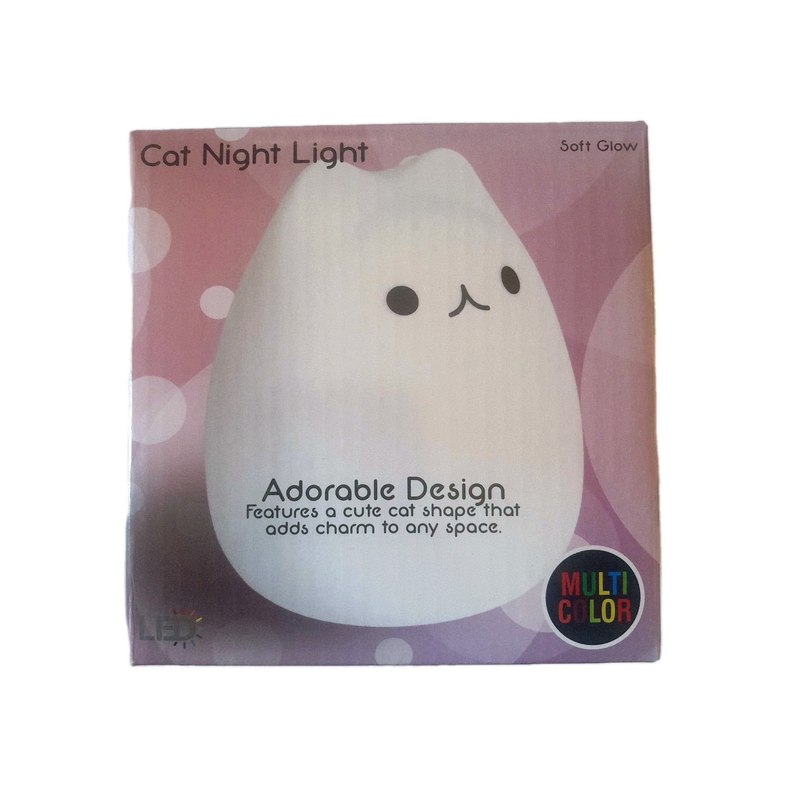 Squishy Cat Color-Changing Table-top Night Light, Batteries Not Included gallery