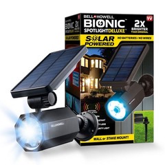 Bell + Howell Solar Lights Bionic Spotlight Deluxe Solar Powered Motion Security