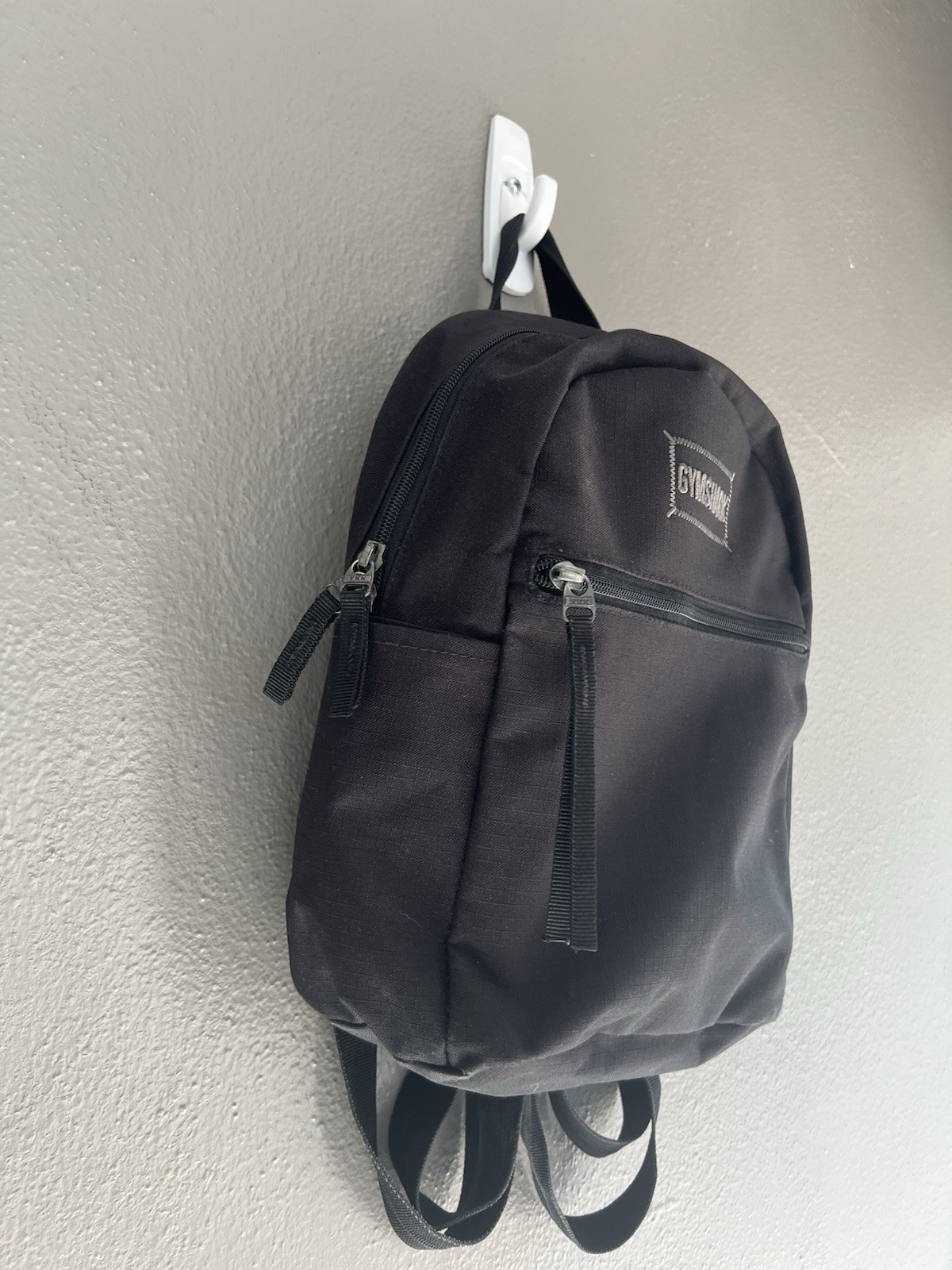 Gymshark Everyday Mini Backpack Black  Side Pockets Bag Pack 2