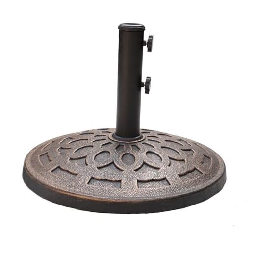 42 lb Heavy Duty Round Patio Base Stand for Outdoor Market Table 42lb Bronze gallery