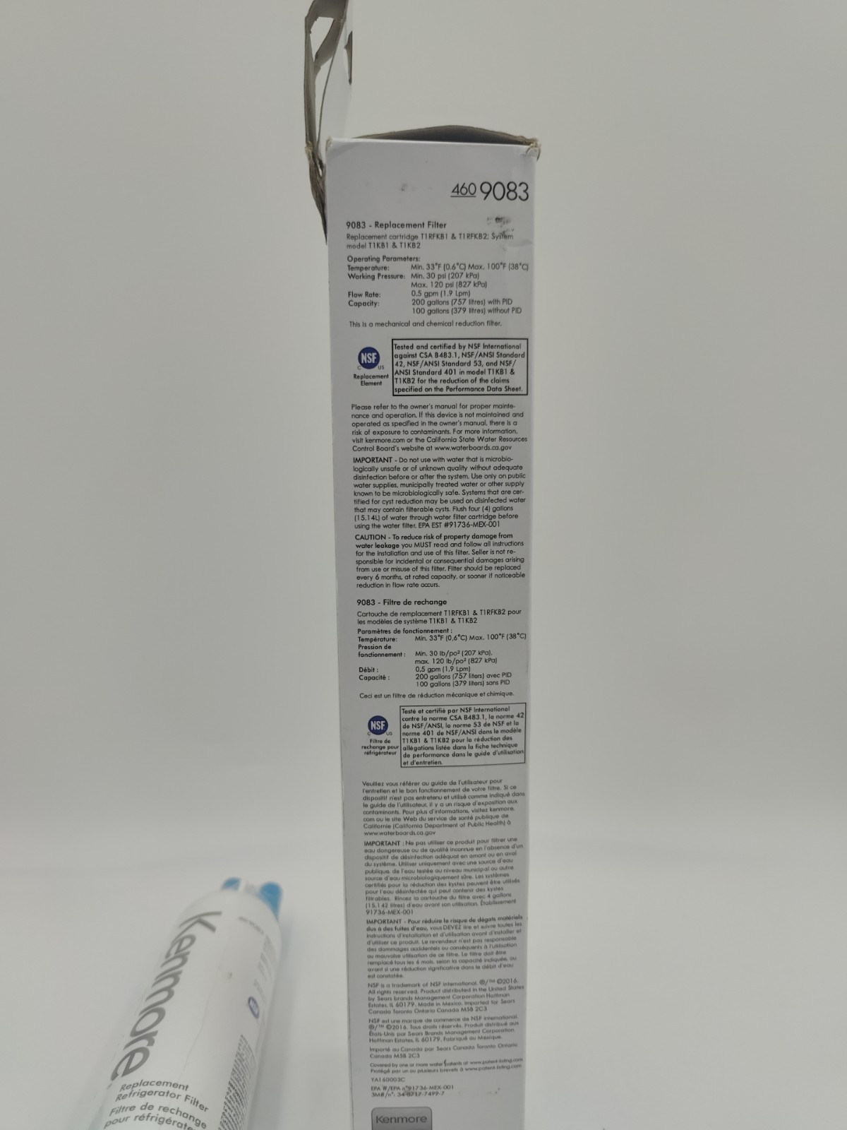 Genuine OEM Kenmore 460-9083 Replacement Refrigerator Filter 9083 9020 9030 # 3 gallery