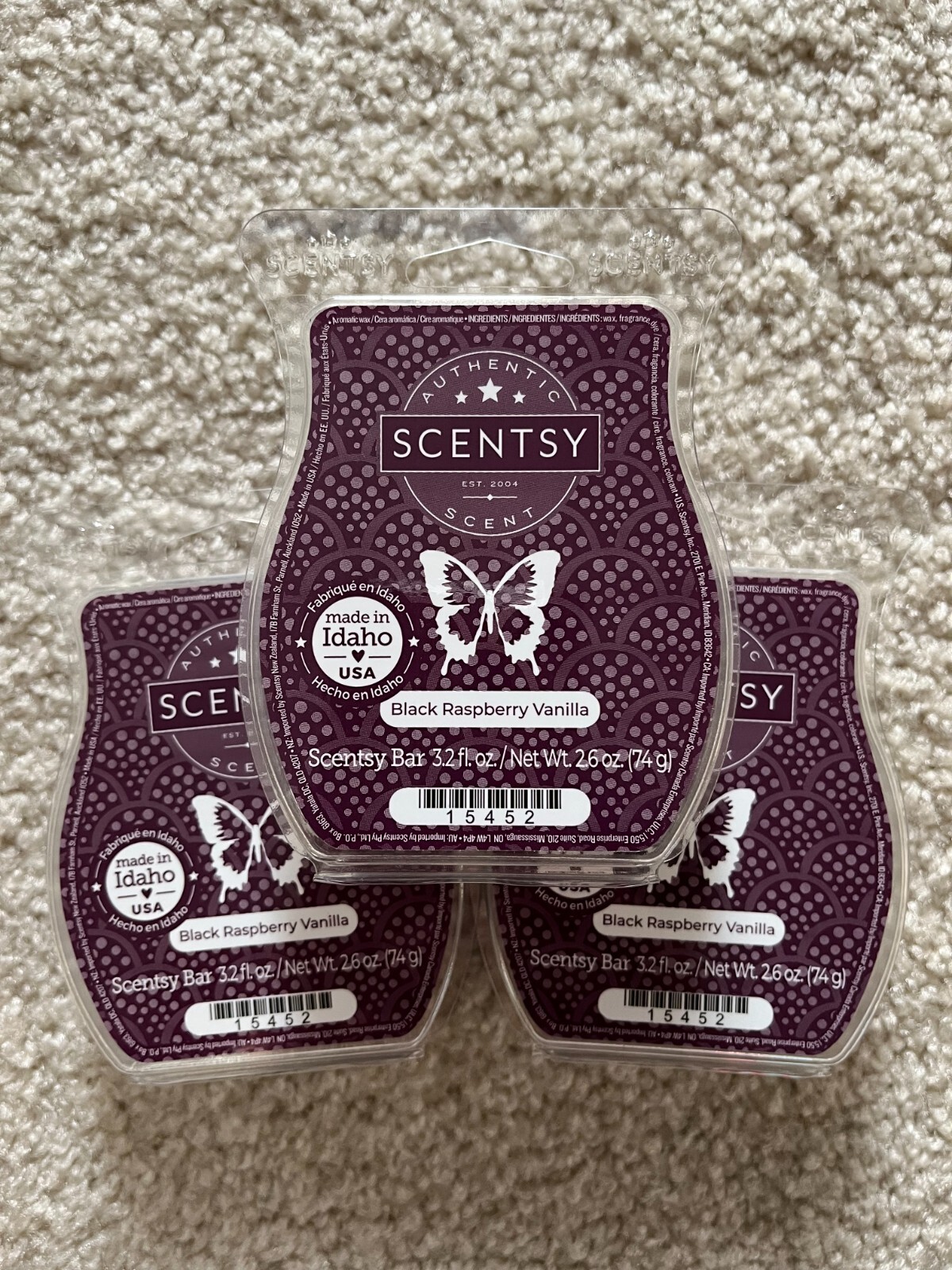 Scentsy wax bars Black Raspberry Vanilla Lot of 3 gallery