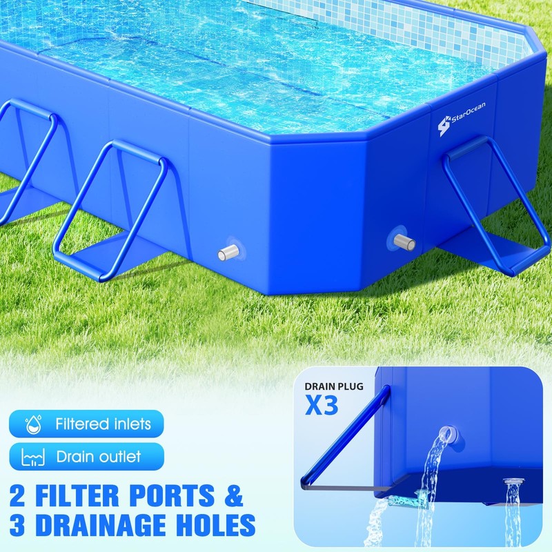 StarOcean 2026 Large Foldable Pool Non Inflatable Swimming Pool for Kid Adult gallery