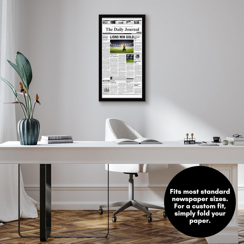 11X22 Newspaper Frame with Polished Plexiglass - Display for Assorted Media Arti gallery