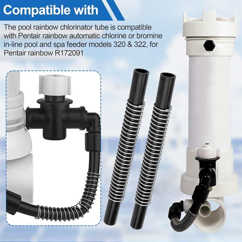 Pool Chlorinator PVC Flexible Tubes with Support Spring - for Rainbow 320, 322 C gallery
