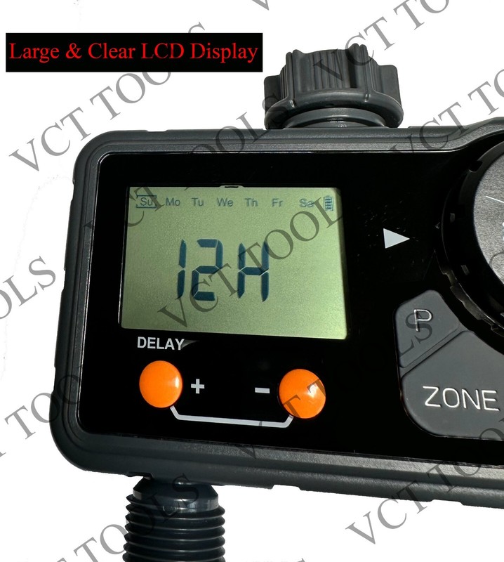 VCT Sprinkler Timer 2 Zone Outdoor Garden Water Hose Timer Big Screen gallery