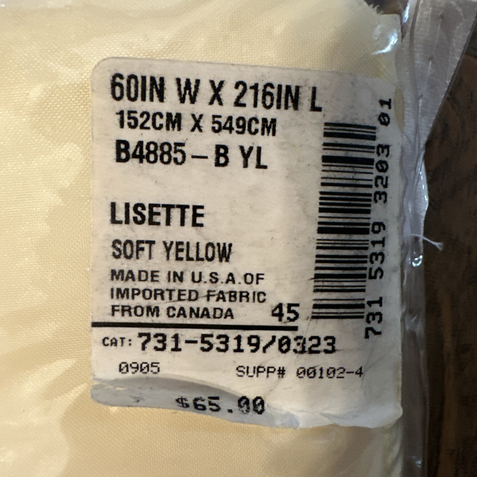 JCPenney Home Lisette Soft Yellow One Scarf Valance 60x216 New in Package gallery