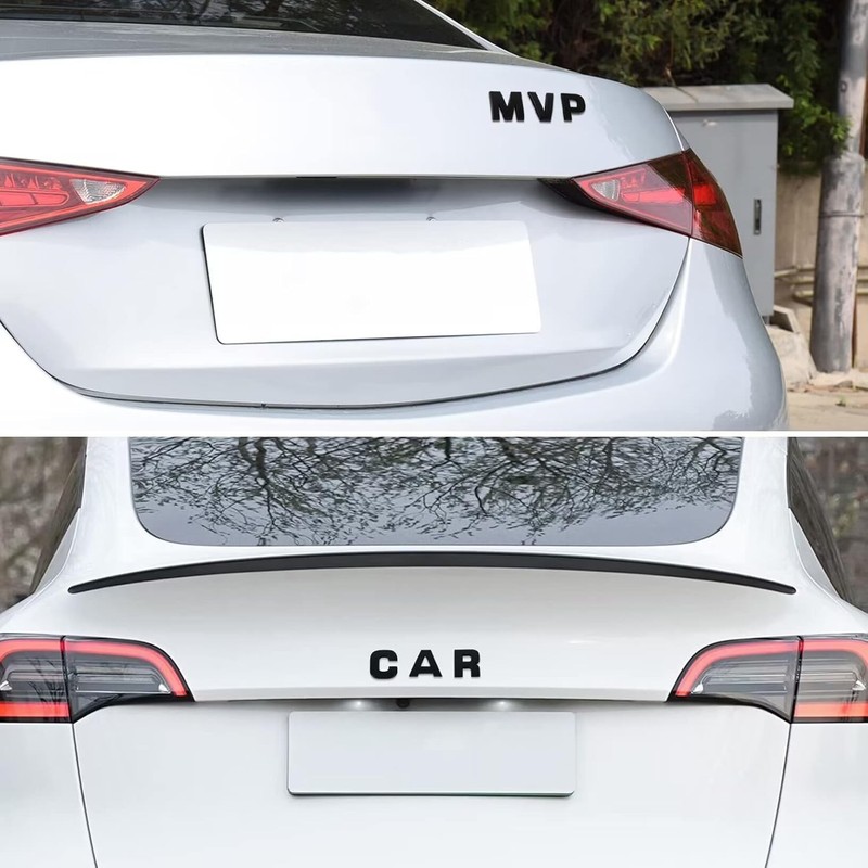 43PCS 3D Chrome Car Emblem Letters Number Symbol Badge Sticker DIY Black gallery