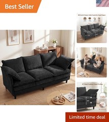 3 Seater Couch Sofa, 69″ Small Couch Modern Cozy Comfy Cloud Chenille Sofa 23…