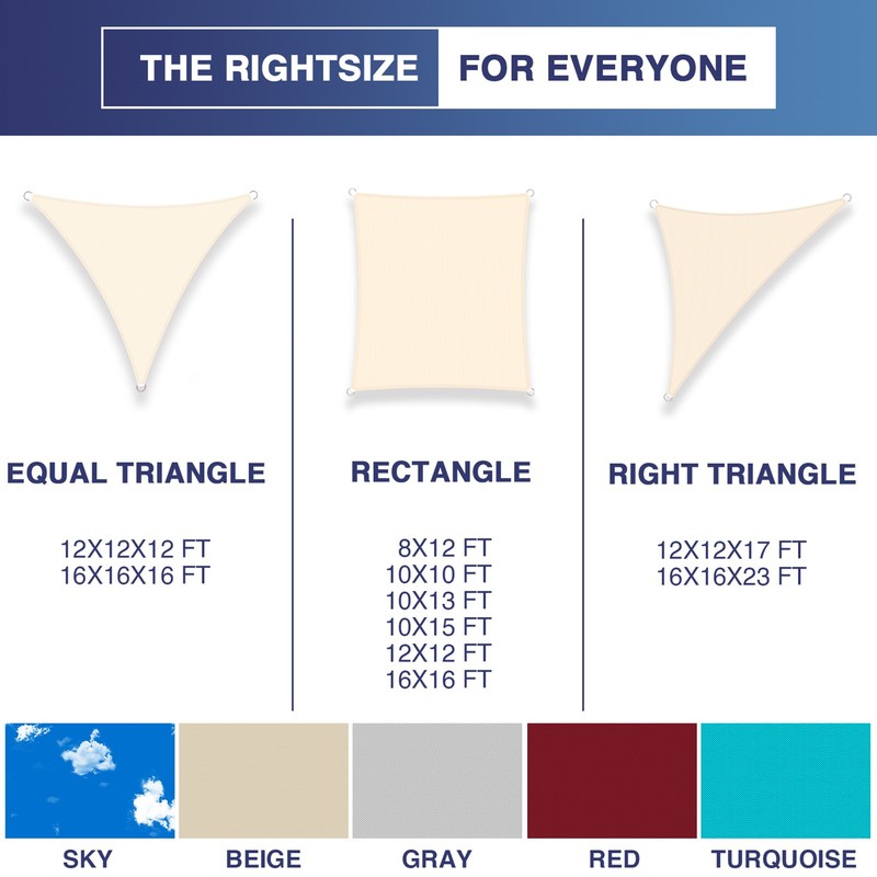 Red Right Triangle Waterproof Sun Shade Sail Outdoor Canopy Awning Patio Pool gallery