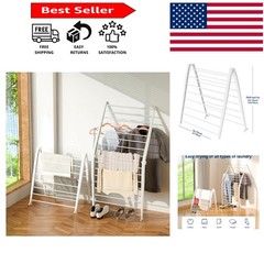 Durable Foldable Drying Rack in Pearl – Perfect for Laundry and Space Management