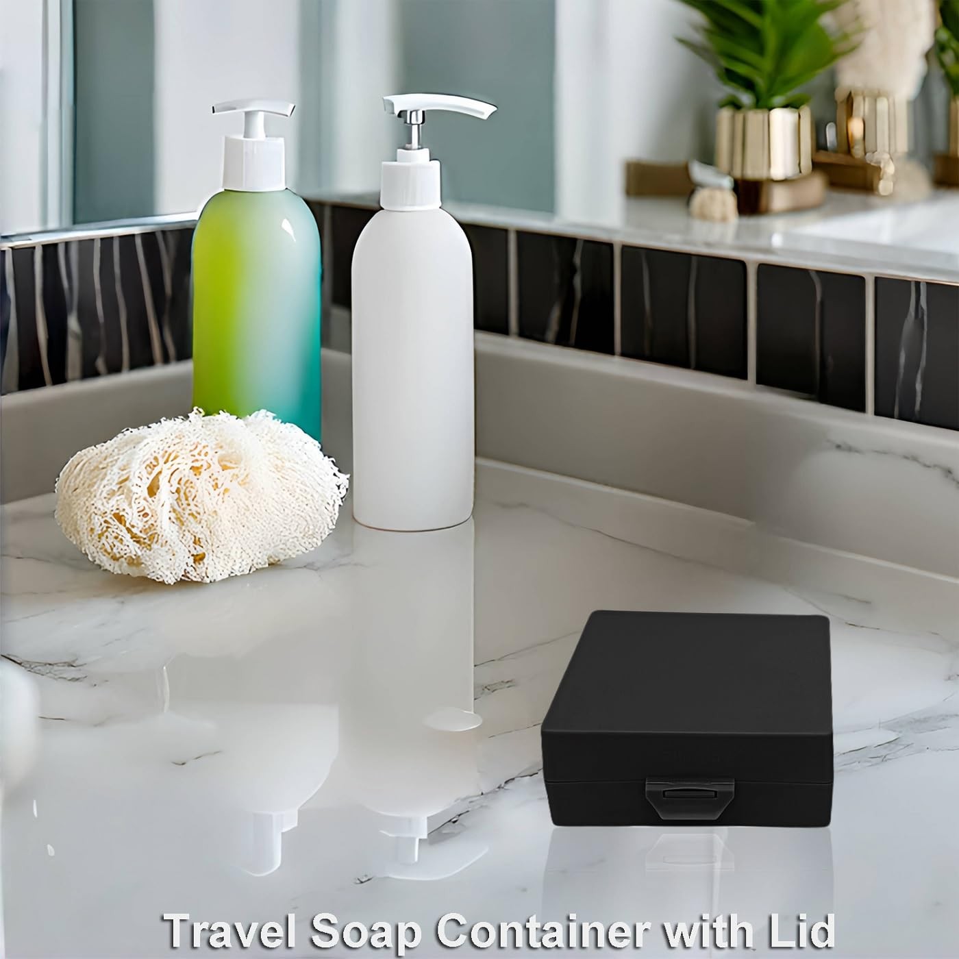 Soap Container, Square Bar Soap Holder Fit Dr Squatch Soap, Travel Soap Case (Ma gallery