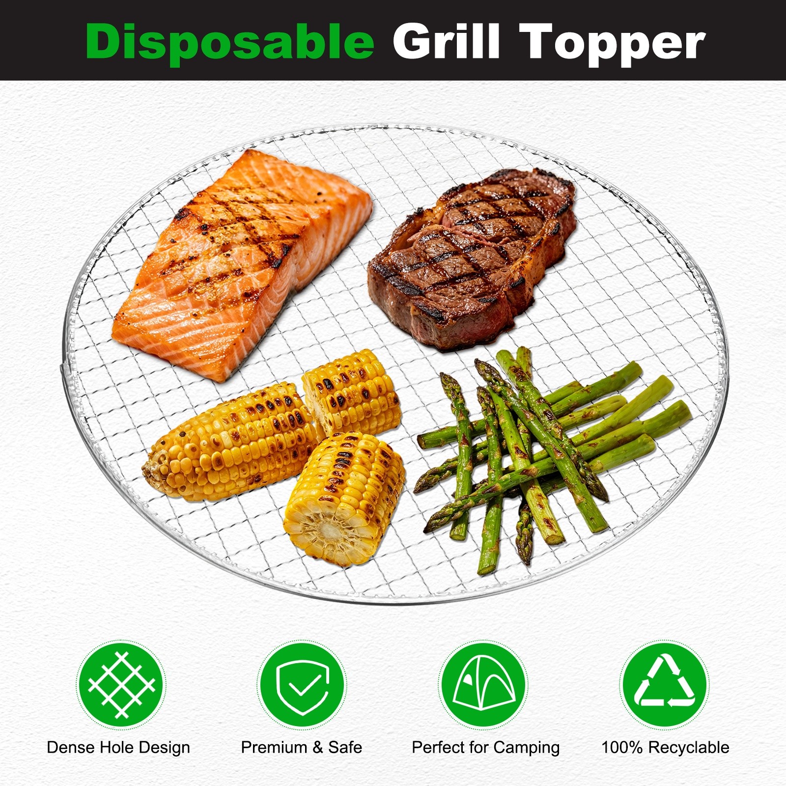 10 Pack Disposable Grill Topper, 11.81 Inch Grill Grate Replacement for Outdoor gallery
